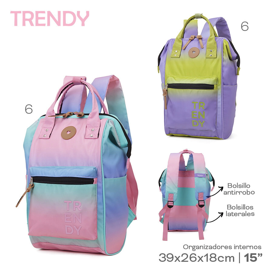 MOCHILA TRENDY ROSA