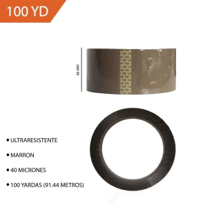 CINTA MARRON 48mm x 40mic - 91,44 Mts