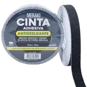 CINTA ANTIDESLIZANTE 25mm x 18 NEGRO