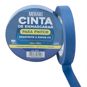 CINTA DE ENMASCARAR 18mm x40 Mts AZUL OSCURO RESIST. UV