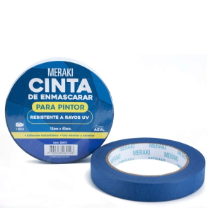 CINTA DE ENMASCARAR 18mm x40 Mts AZUL OSCURO RESIST. UV