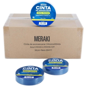 CINTA DE ENMASCARAR 24mm x40 Mts AZUL OSCURO RESIST. UV