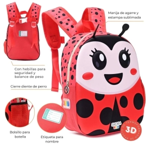 MOCHILA KAWAII KABU TERMOFORMADA 22x30x10CM 12"