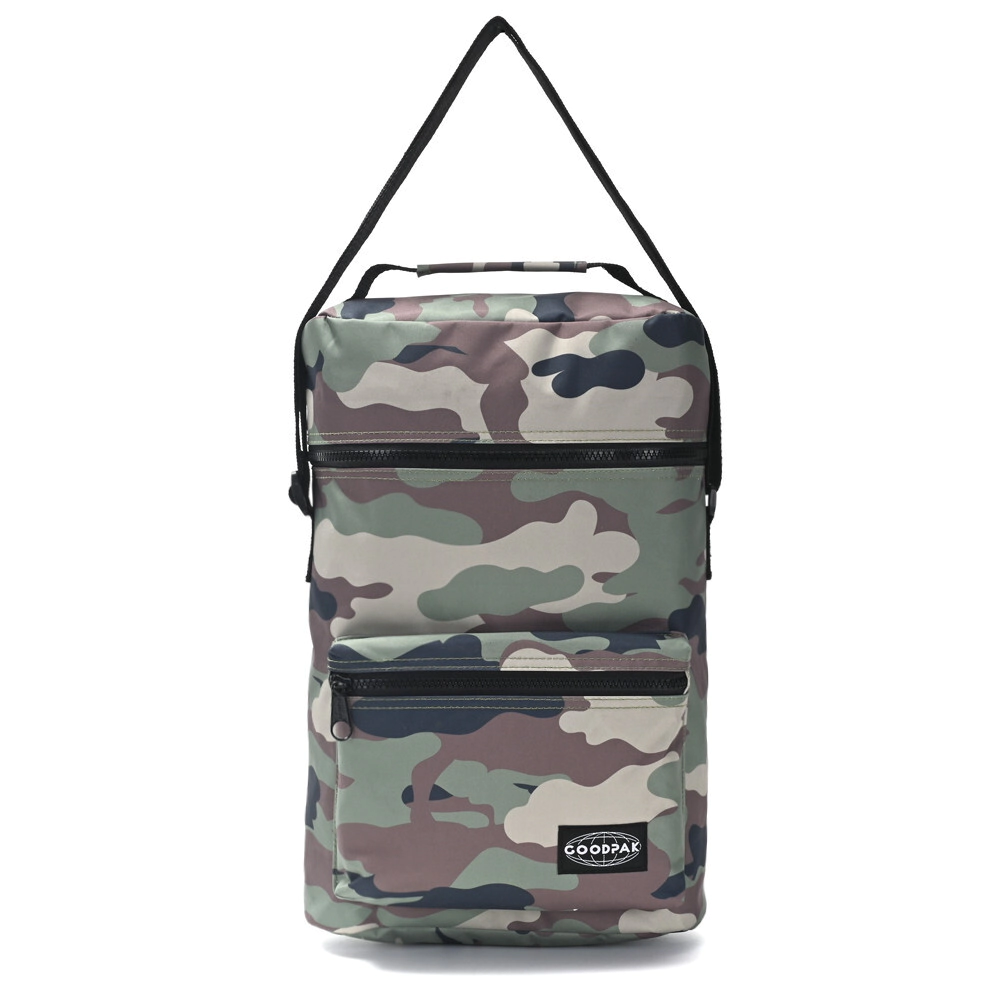 BOLSO MATERO GOODPACK CAMUFLADO MILITAR CON CIERRE Y CORREA