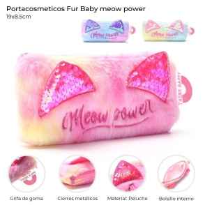 PORTACOSMETICOS FUR BABY MEOW POWER