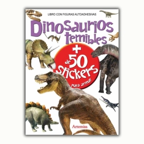 LIBRO DINOSAURIOS TEMIBLES + DE 50 STICKERS