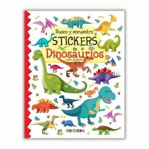 LIBRO BUSCO Y ENCUENTRO STICKERS DE DINOSARIOS