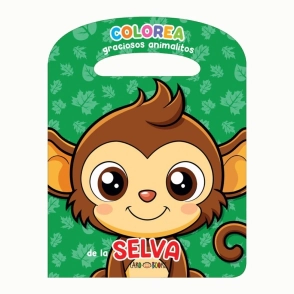 LIBRO COLOREA GRACIOSOS ANIMALITOS DE LA SELVA