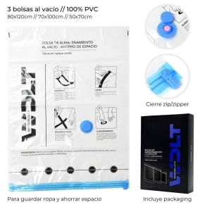 BOLSA AL VACIO PARA GUARDAR ROPA SET DE 3 PIEZAS