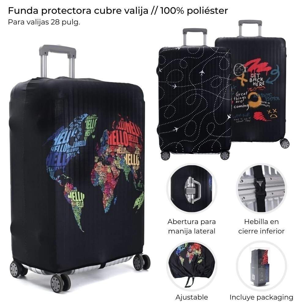 FUNDA CUBRE VALIJAS GRANDE CON HEBILLA