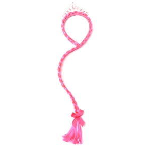 VINCHA INFANTIL CORONITA Y PELO TRENZA