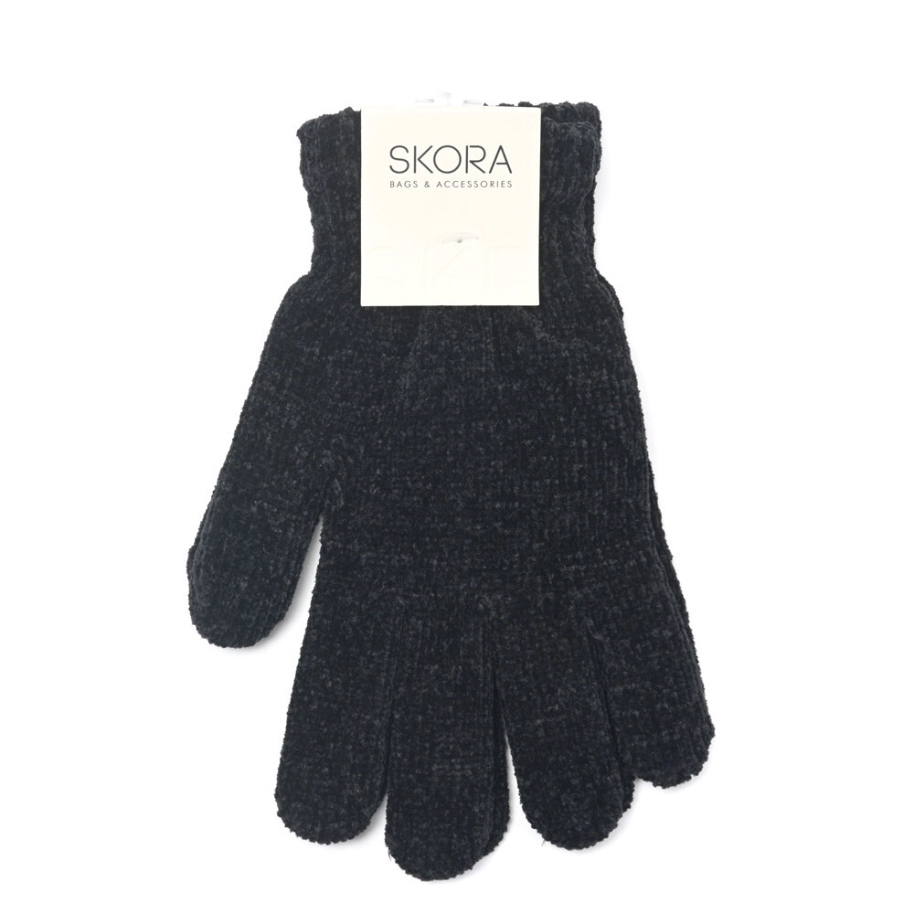 GUANTE MUJER CHENILLE LISO 22CM