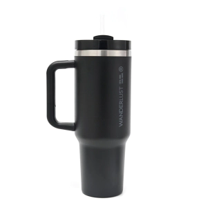 VASO TERMICO CON BOMBILLA 1200ML NEGRO WANDERLUST