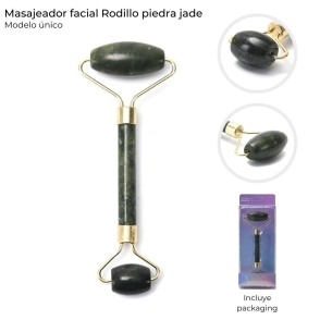 MASAJEADOR FACIAL RODILLO CON PIEDRA JADE