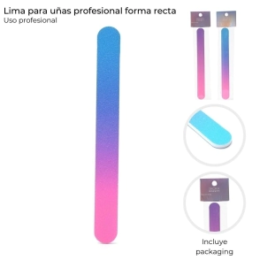 LIMA PARA U&Ntilde;AS PROFESIONAL FORMA RECTA SKORA