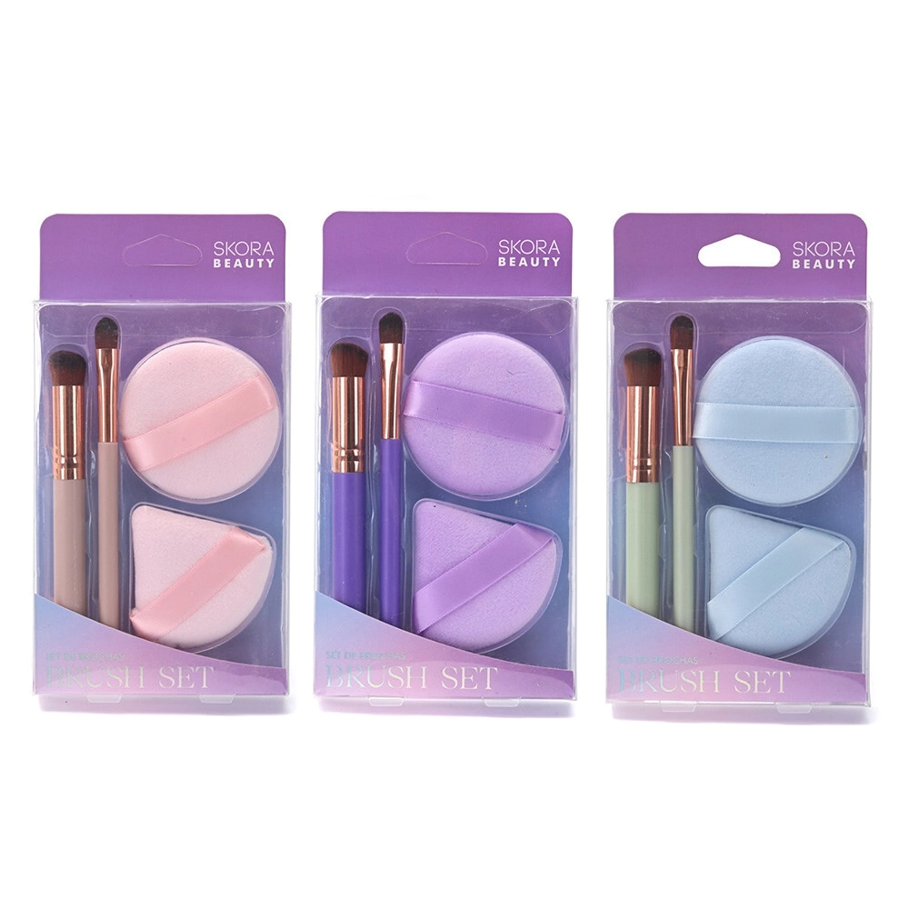 SET BLENDERS Y BROCHA PARA DIFUMINAR x4 SKORA
