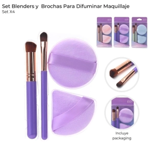 SET BLENDERS Y BROCHA PARA DIFUMINAR x4 SKORA