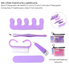 SET UÑAS MANICURA Y PEDICURA x5 SKORA