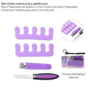 SET UÑAS MANICURA Y PEDICURA x6 SKORA