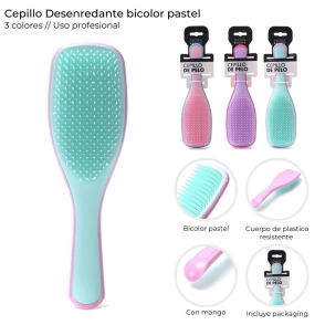 CEPILLO DESENREDANTE BICOLOR PASTEL SKORA
