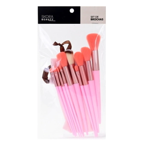 SET BROCHA MAQUILLAJE CON ESTUCHE x13 SKORA