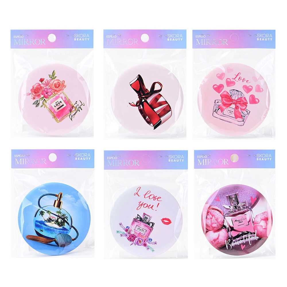 ESPEJO DE BOLSO ESTAMPADO SKORA