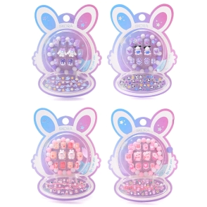 SET UÑAS POSTIZAS PRESS C/ STICKERS Y PULSERA SKORA