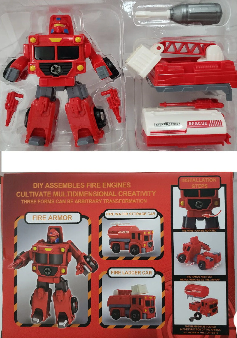 TRANSF BOMBERO CON ACCESORIOS (0022B)