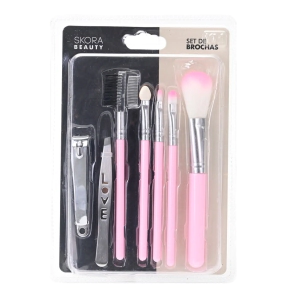 SET ACCESORIOS PARA MAQUILLAJE Y MANICURIA SKORA