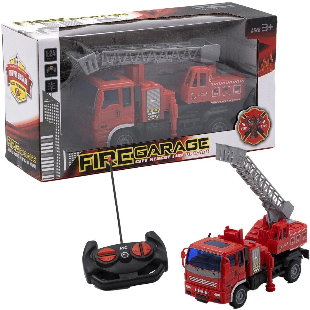 CAMION DE BOMBEROS A RADIO CONTROL 28x15x10 CM