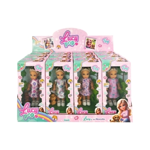 MINI MUÑECA LUCY POP TINY CON MASCOTA 8x16x5 CM