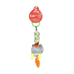 ZORRITO Y GATITO COLGANTE CON CASCABEL PHI PHI TOYS