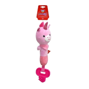 ANIMALITOS CON SONAJERO Y MORDILLO 25CM PHI PHI TOYS