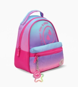 MOCHILA ESPALDA CHICA LINEA MULTICOLOR FOOTY FUCSIA