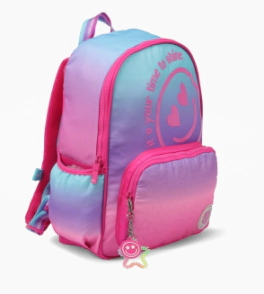 MOCHILA ESPALDA GRANDE LINEA MULTICOLOR FOOTY FUCSIA