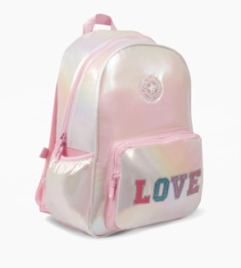 MOCHILA ESPALDA GRANDE LINEA LOVE FOOTY ROSA