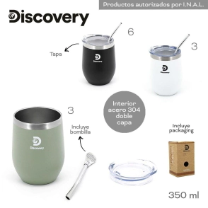 MATE CON BOMBILLA DISCOVERY 350ml