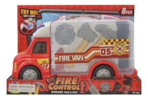 CAMION BOMBERO CON ACC LUZ Y SONIDO 8 PIEZAS