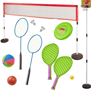 SET 4 EN 1 VOLLEYBALL/BADMINTON/FRISBEE/BASKETBALL