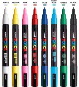 MARCADORES POSCA 3M PUNTA MEDIANA ESTUCHE X8