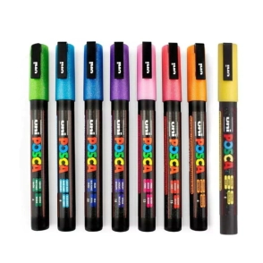 MARCADORES POSCA 3ML GLITTER ESUCHE X8