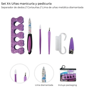 SET x4 U&Ntilde;AS MANICURIA  PEDICURIA SKORA