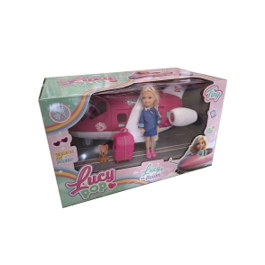 MINI MUÑECA LUCY POP Y SU AVION 32,5x18x20 CM