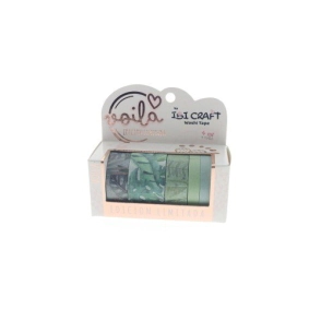 WASHITAPE BOX 5 ROLLOS DE 4 Mts LEAVES EDITION IBICRAFT