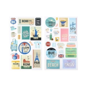 STICKERS 15x24 CM TRAVEL IBICRAFT