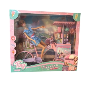 MUÑECA TINY Y SU BICICLETA CANDY 34x10x30,5 CM