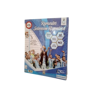 REPUESTO 288 HOJAS N3 RAYADO SELECCION ARGENTINA