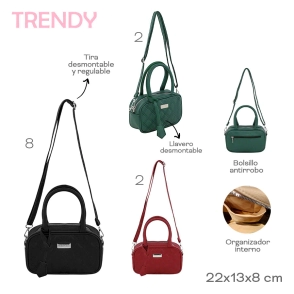 MINI CARTERA TRENDY BORDO