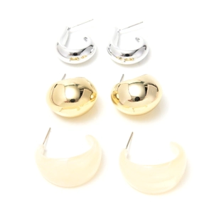 SET 3 PAR DE AROS SKORA