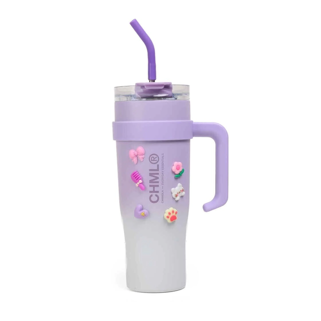 VASO TERMICO GRADIENT CON STICKERS 1200ML CHIMOLA LILA